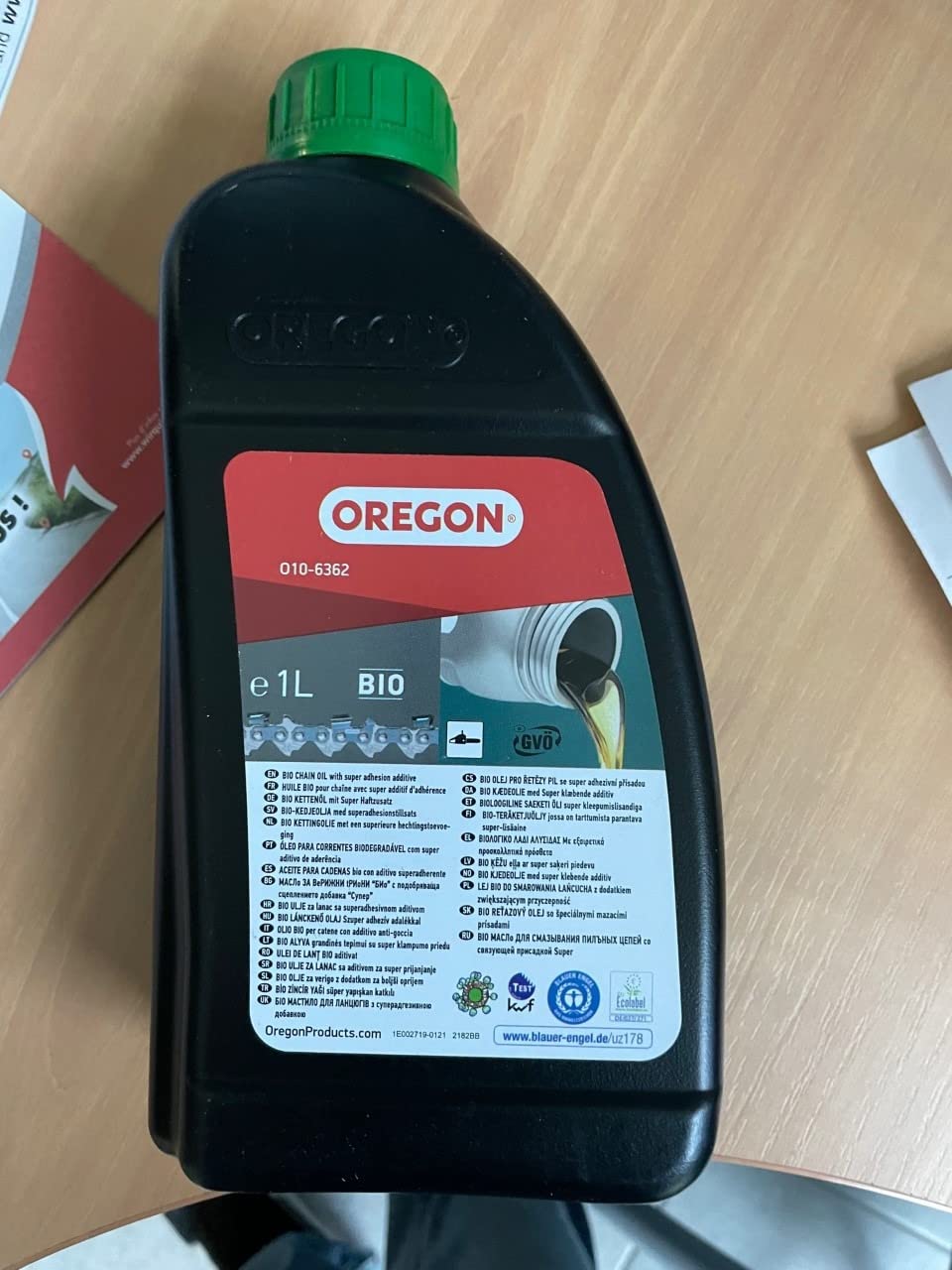 Oregon Huile bio chaîne tronçonneuse 1 L protection usure