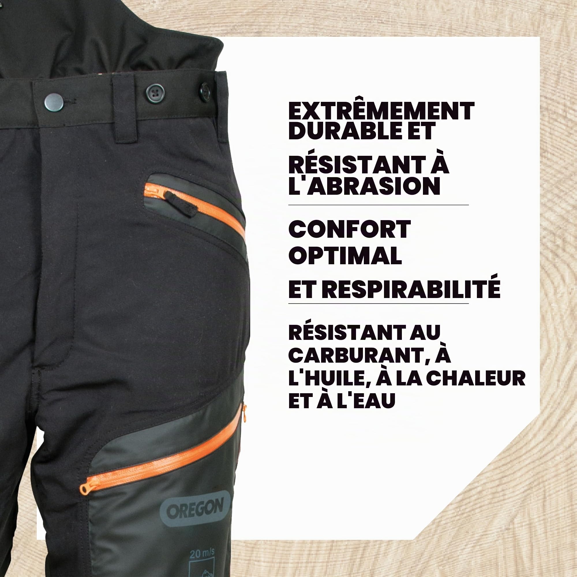 Oregon Fiordland pantalon anti-coupure tronçonneuse L classe 1