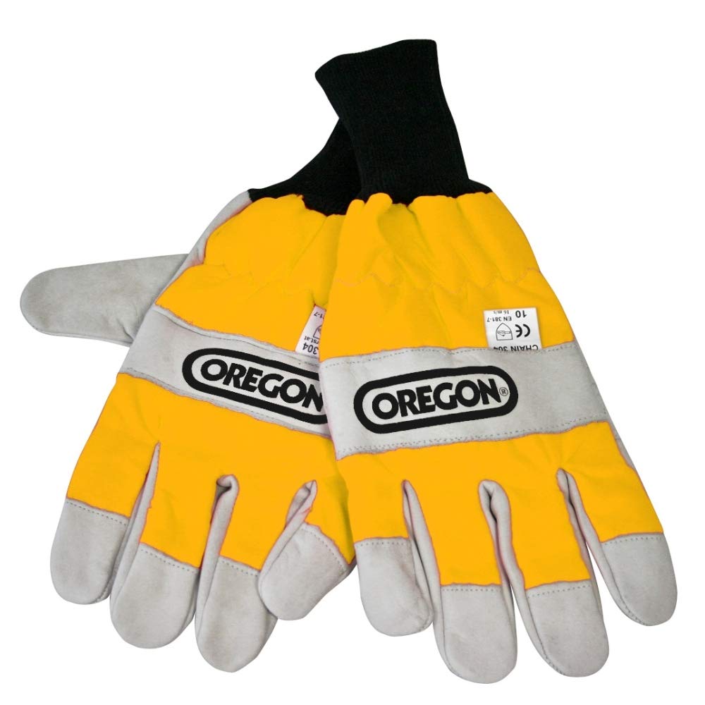 Oregon Gants Protection Tronçonneuse Cuir M Jaune