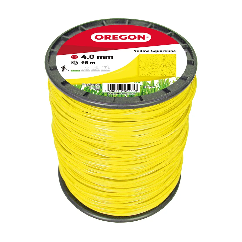 Oregon Fil Débroussailleuse Carré Jaune 4 mm x 95 m Nylon