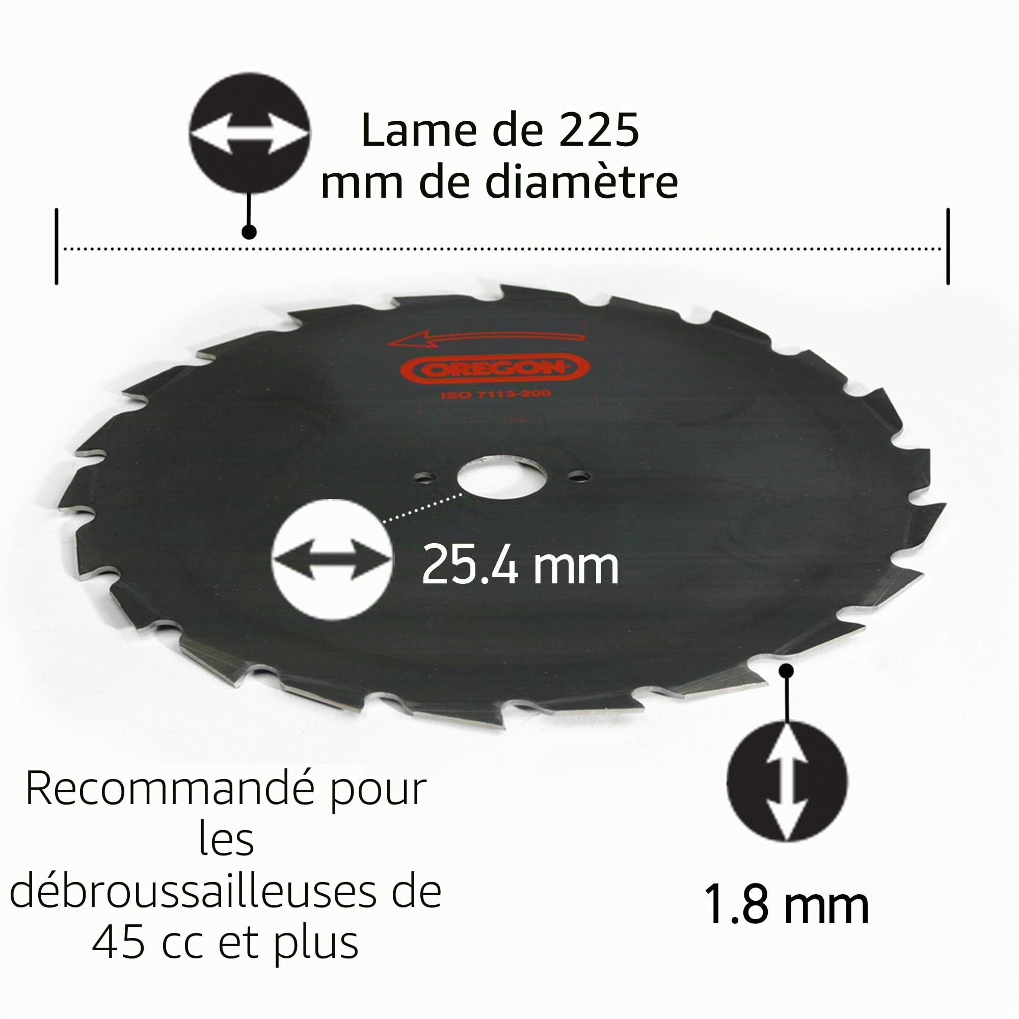 Oregon Lame 225 mm lame débroussailleuse 24 dents 25,4 mm