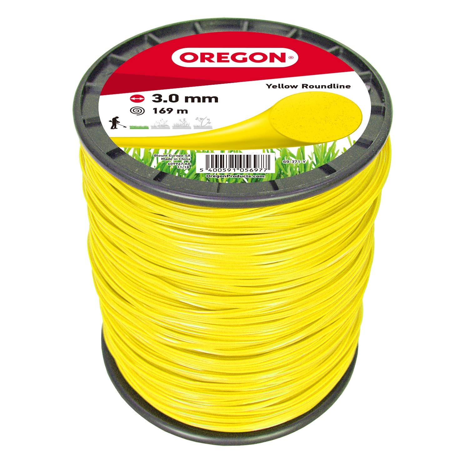 Oregon fil débroussailleuse rond jaune 4 mm x 32 m