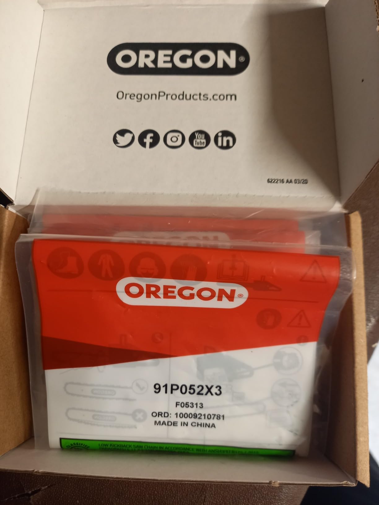 Oregon chaîne tronçonneuse 35 cm 52 maillons 3/8" LP