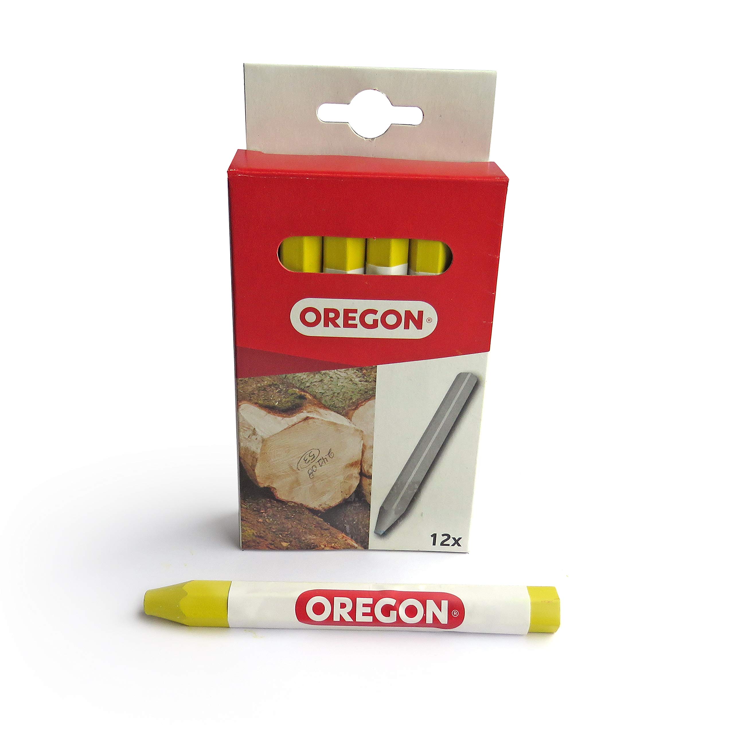 Oregon craies marquage rouges 6 faces lot de 12