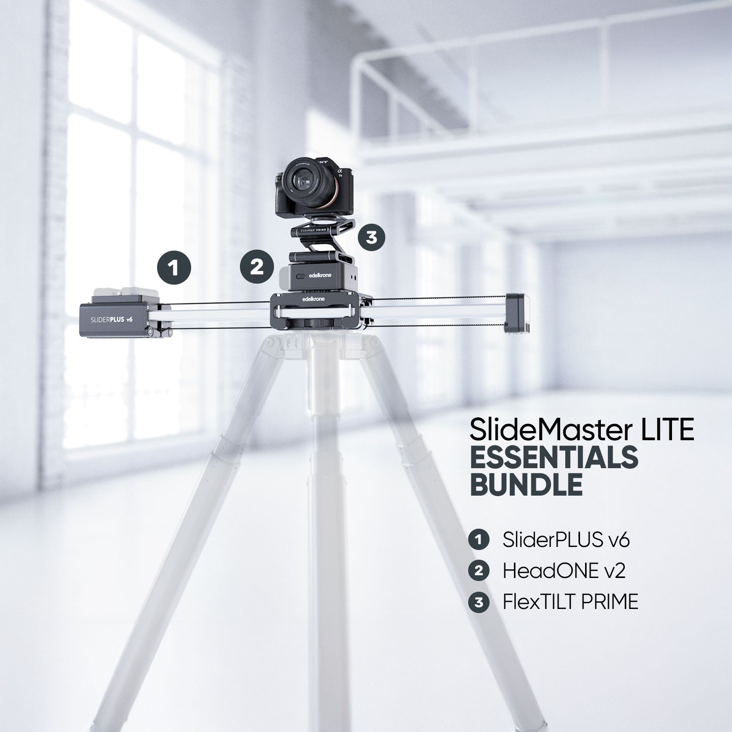 Edelkrone SlideMaster LITE pack slider 3 axes