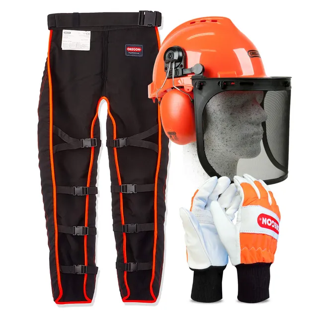 Oregon kit sécurité tronçonneuse jambières casque gants