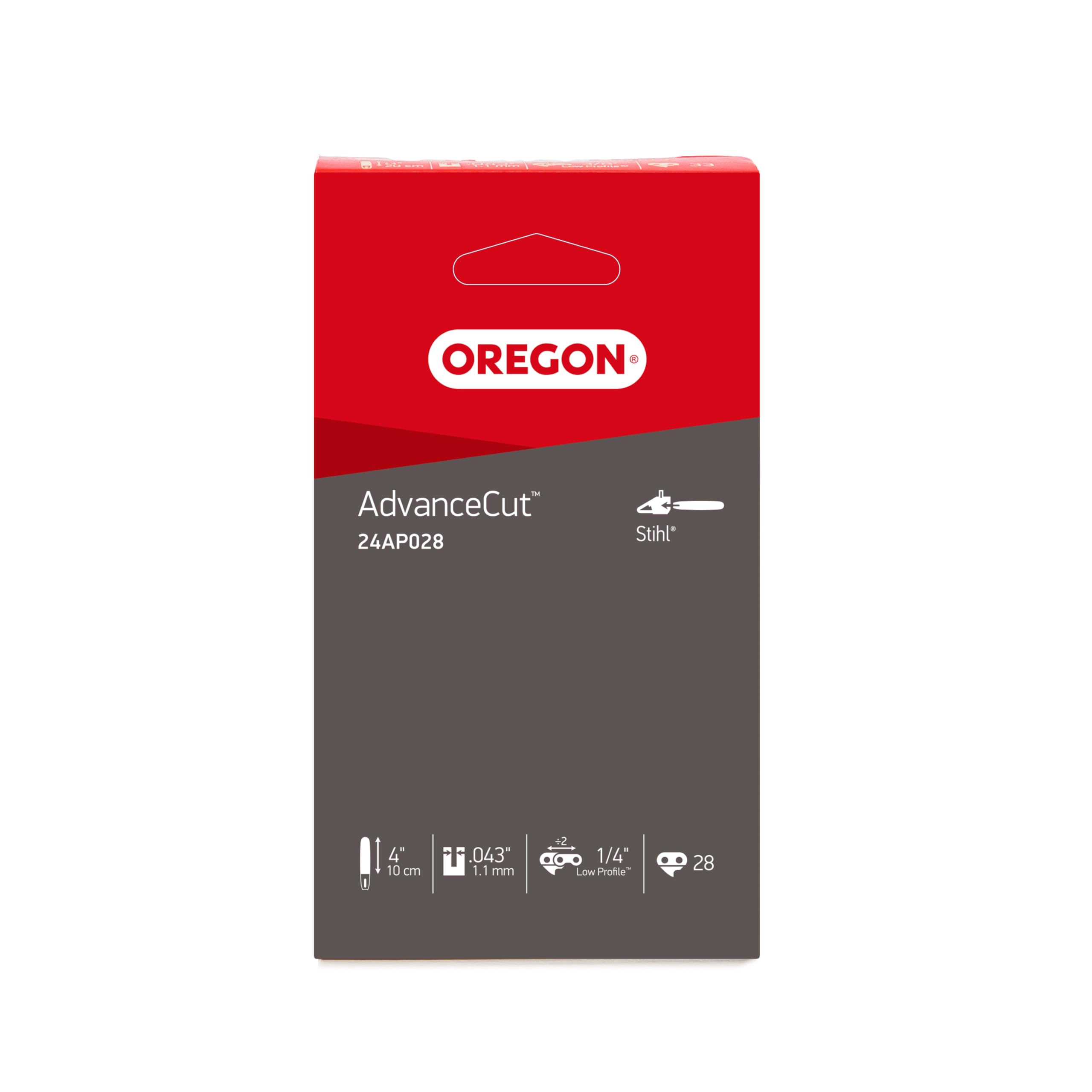Oregon 24AP Chaîne Tronçonneuse 10 cm 28 Maillons