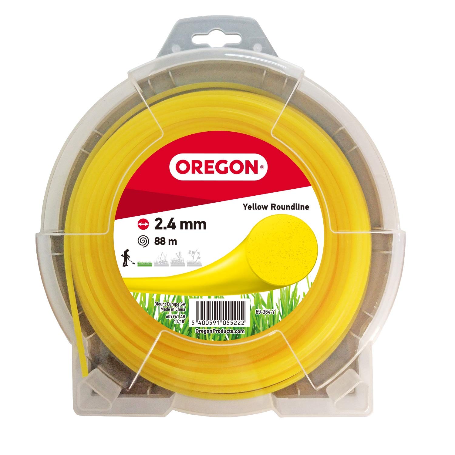 Oregon fil débroussailleuse rond jaune 4 mm x 32 m