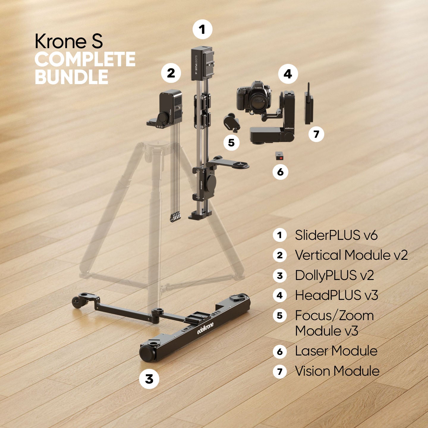 Edelkrone Krone S pack slider motorisé Essentials