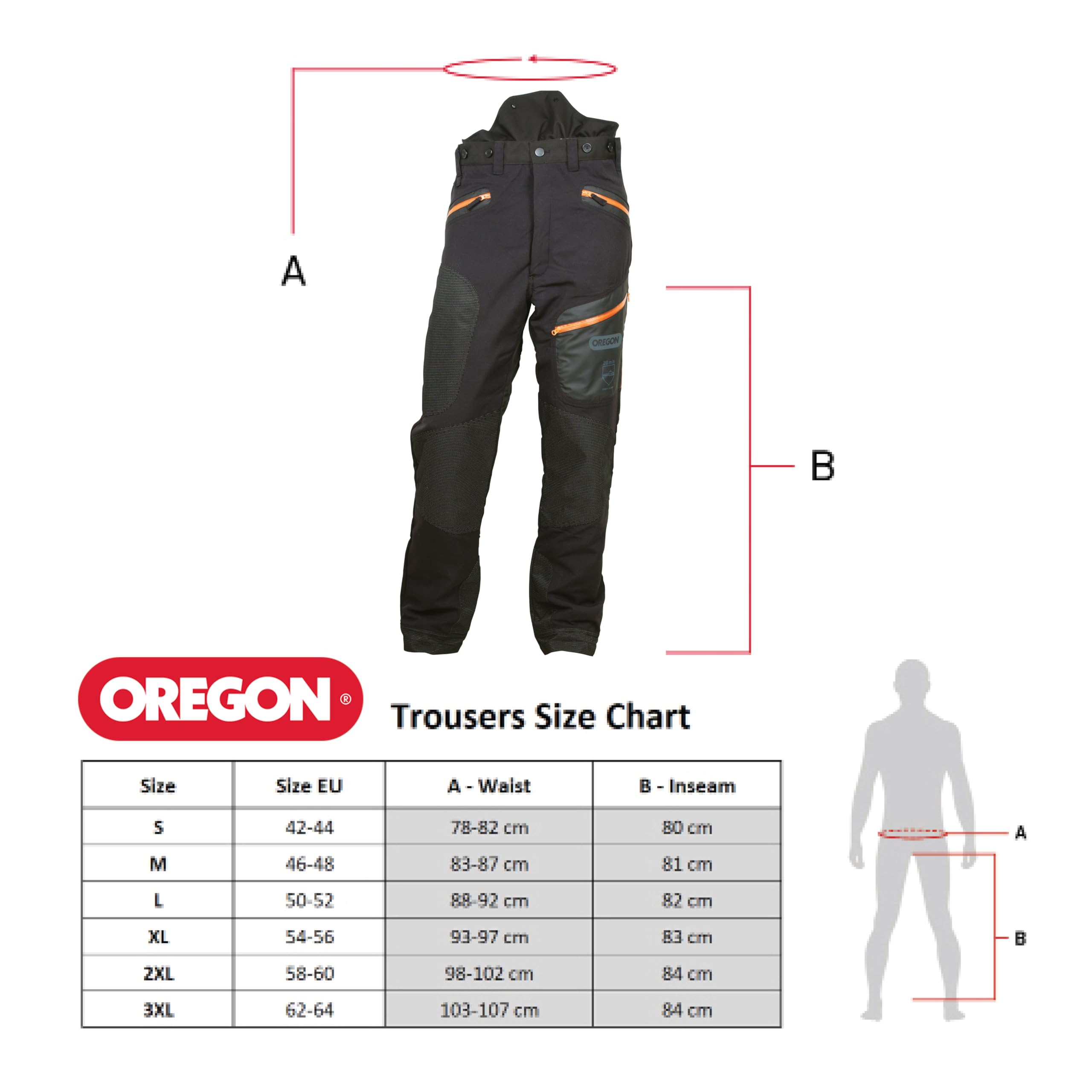 Oregon Fiordland pantalon anti-coupure tronçonneuse L classe 1
