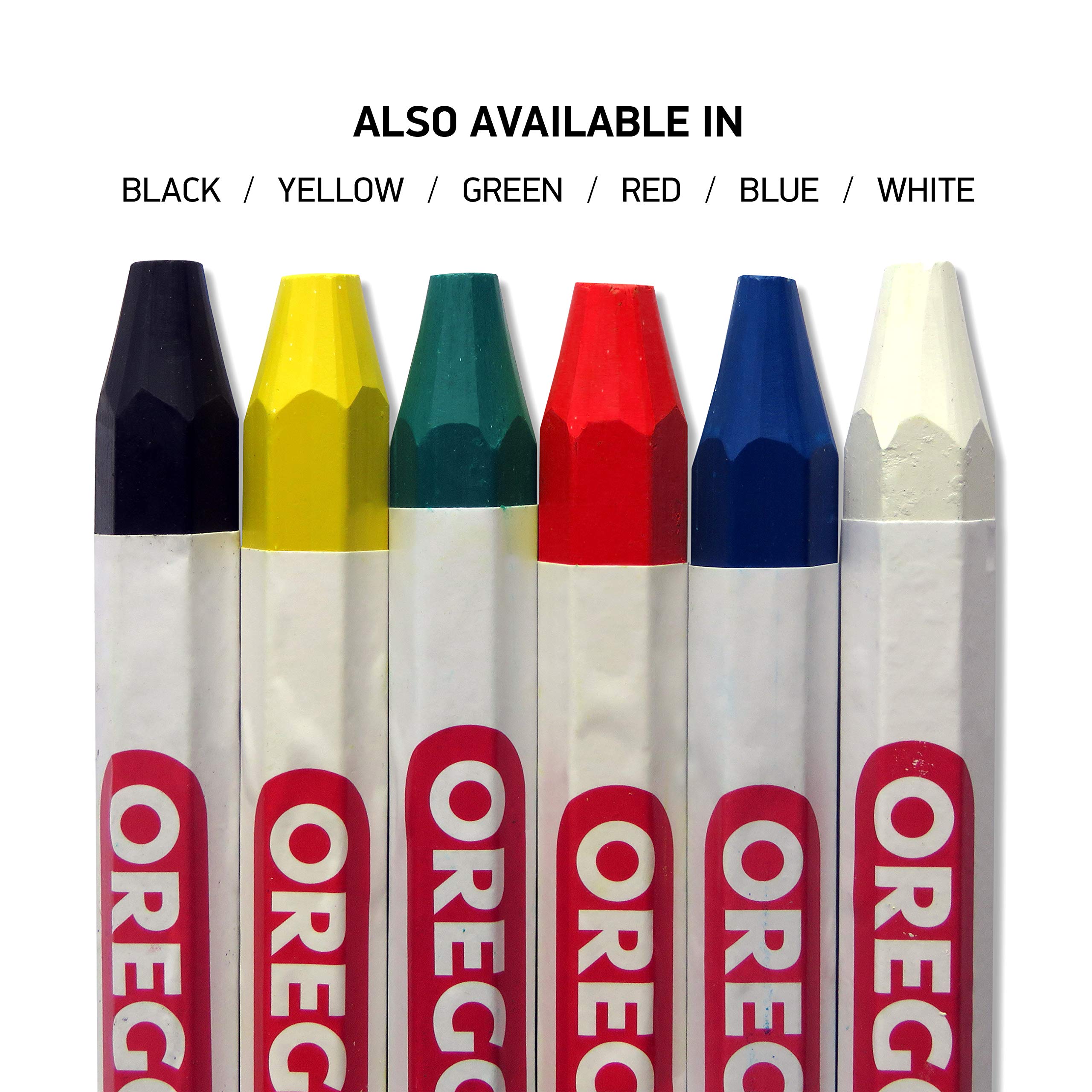 Oregon craies marquage rouges 6 faces lot de 12