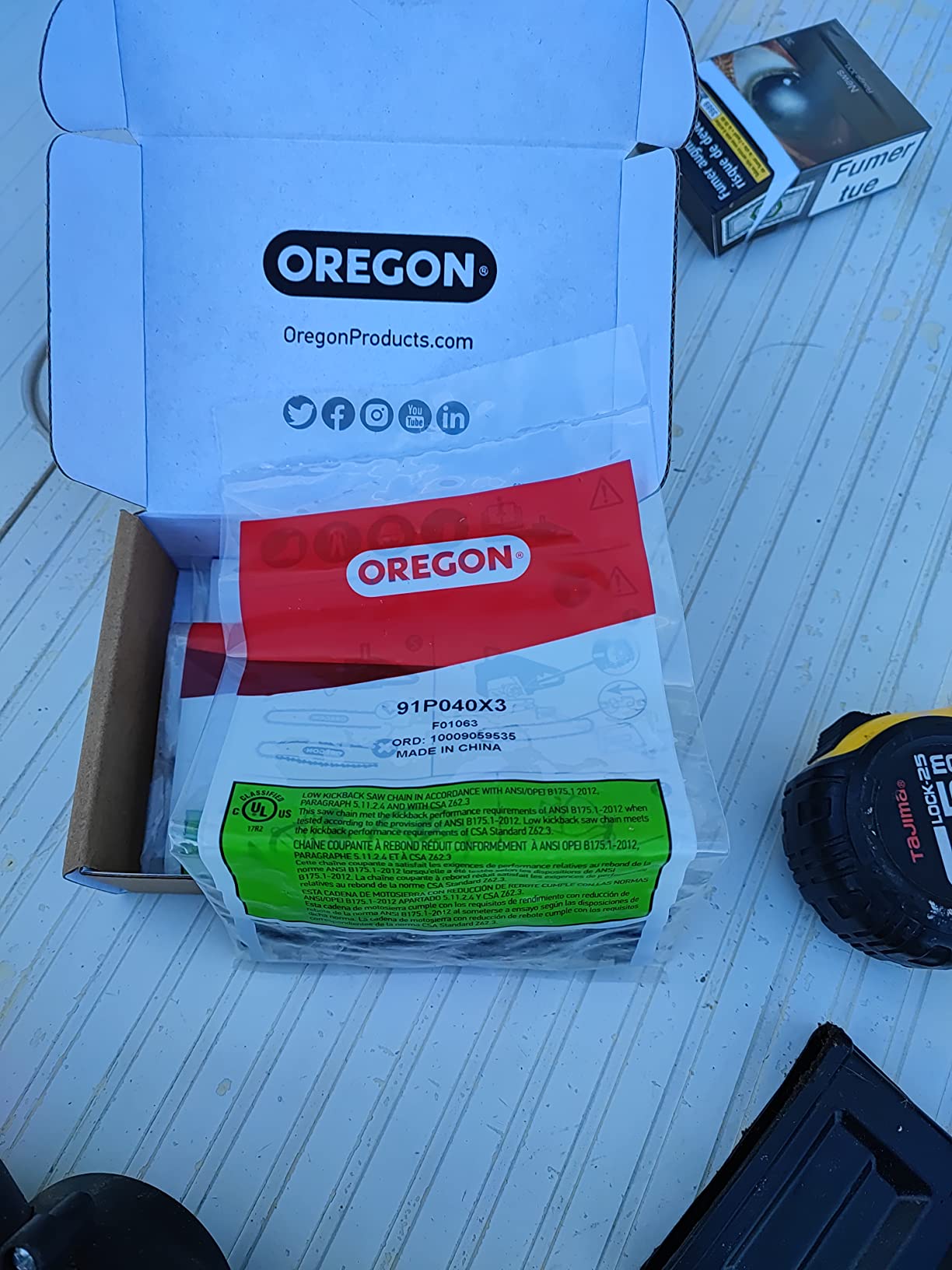 Oregon 91P040X3 chaîne tronçonneuse 25 cm lot de 3