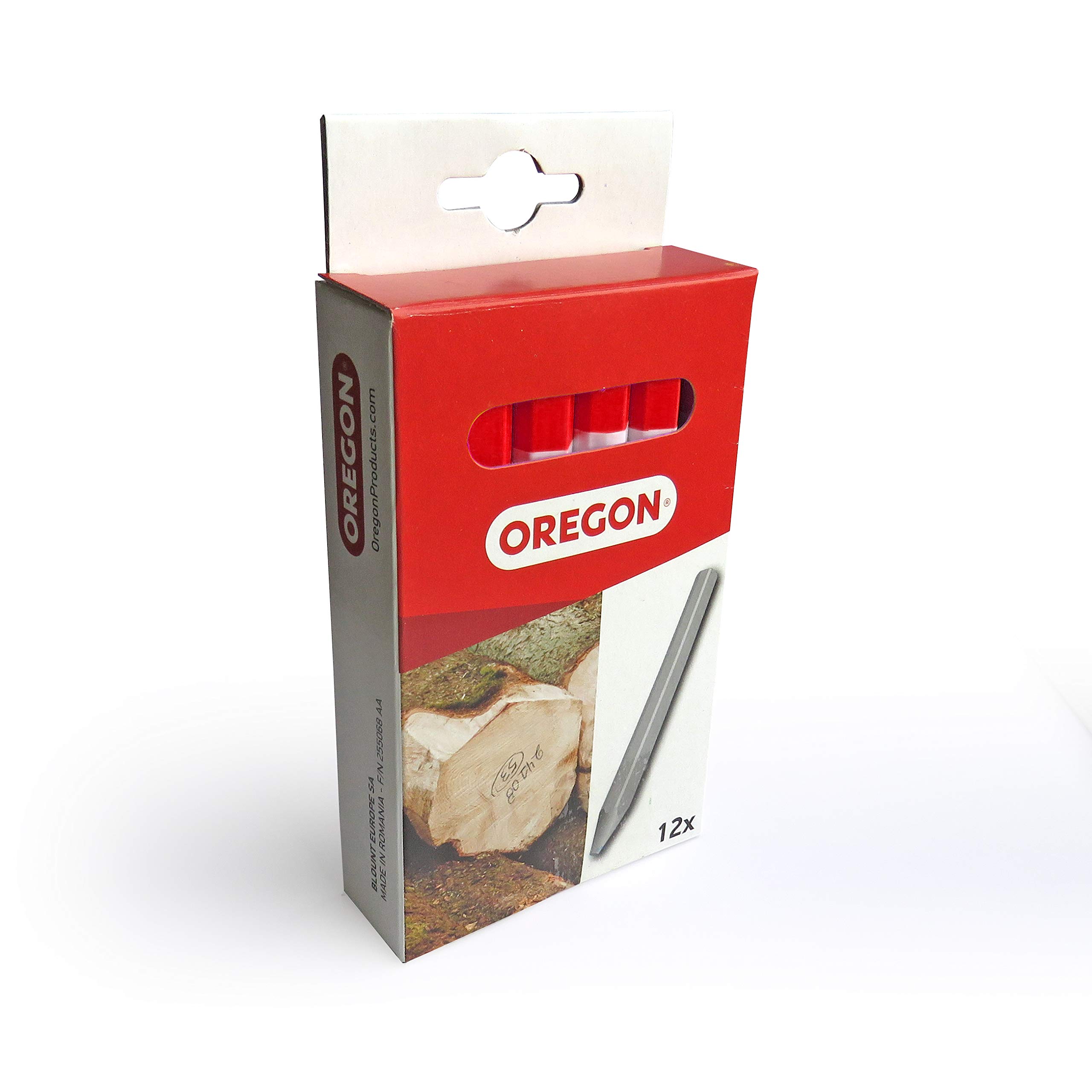 Oregon craies marquage rouges 6 faces lot de 12