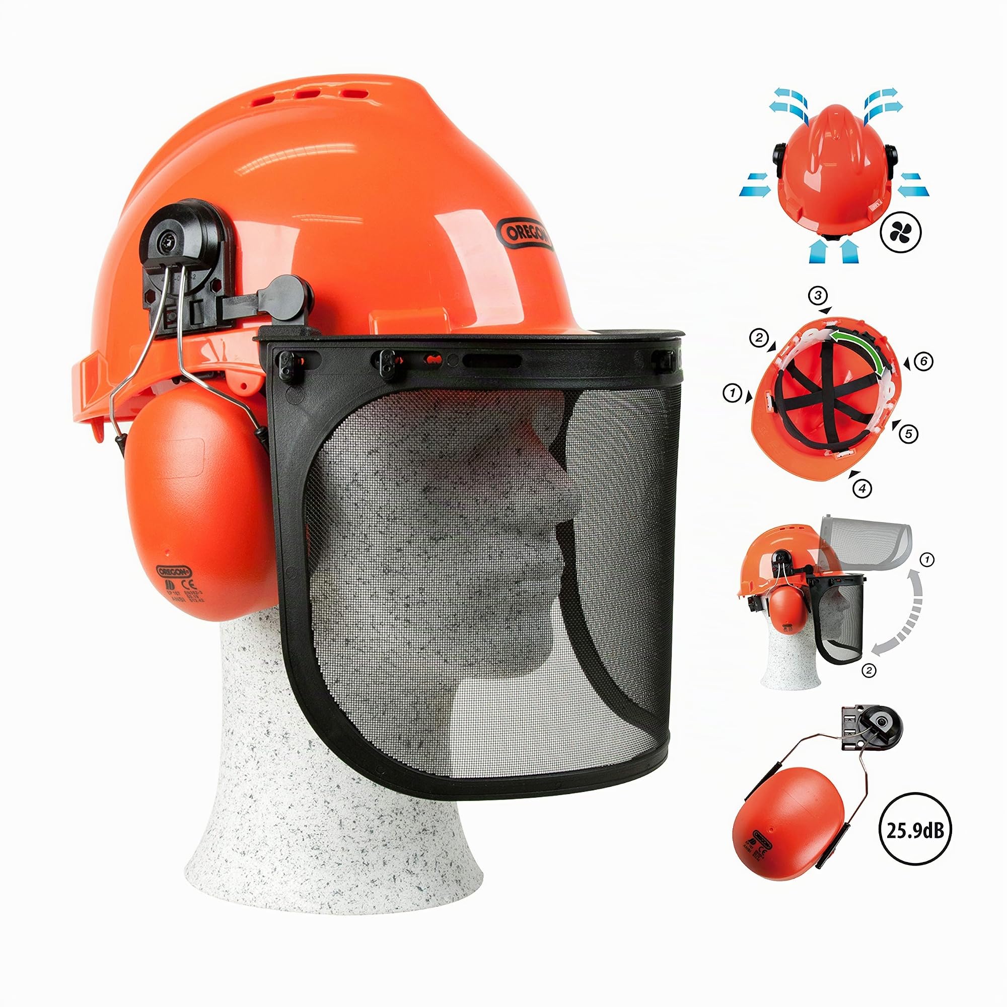 Oregon kit sécurité tronçonneuse jambières casque gants
