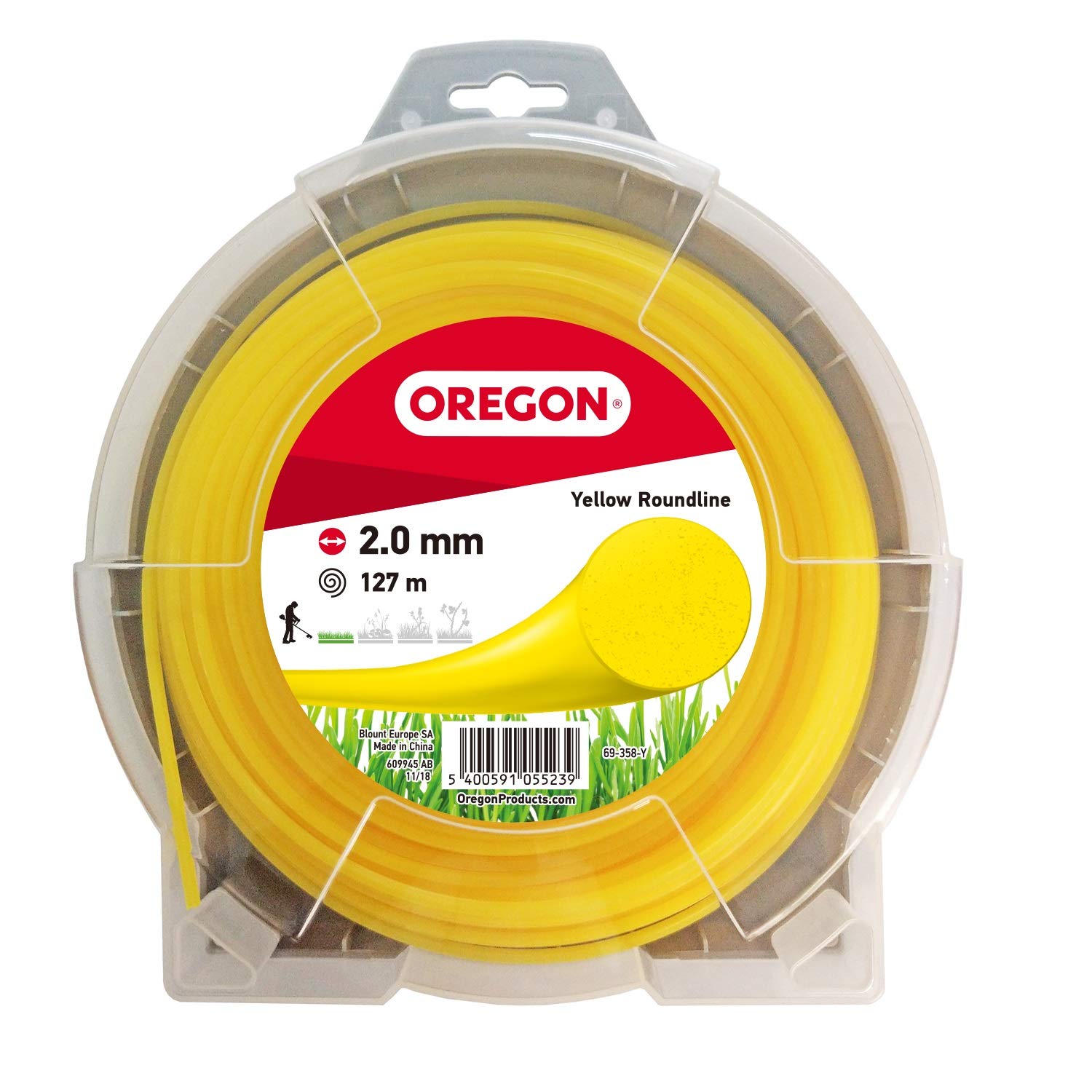 Oregon fil débroussailleuse rond jaune 4 mm x 32 m
