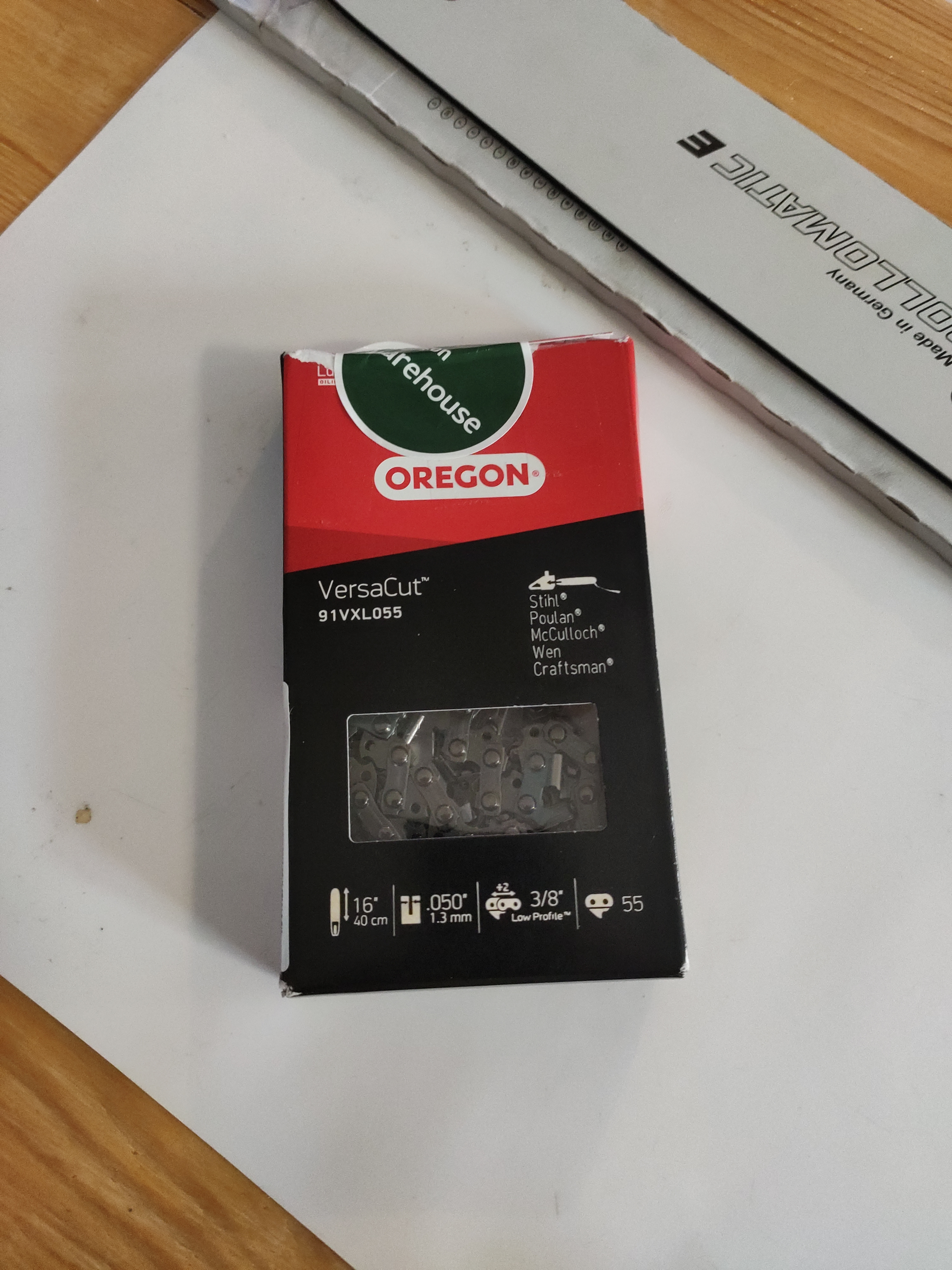 Oregon 91VXL055E VersaCut chaîne tronçonneuse 40 cm 55 maillons