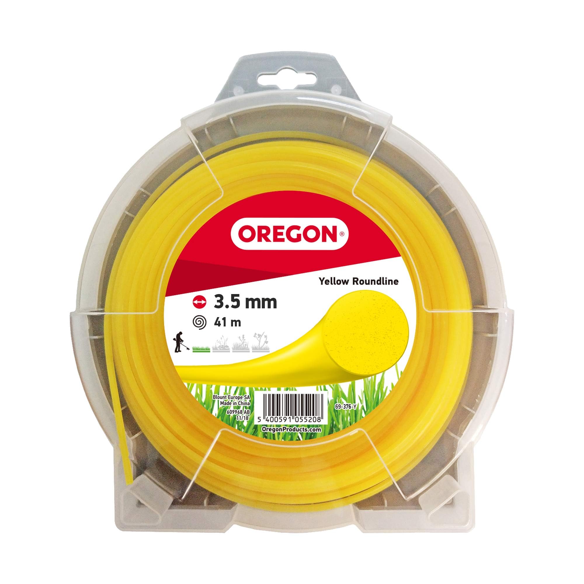 Oregon fil débroussailleuse rond jaune 4 mm x 32 m