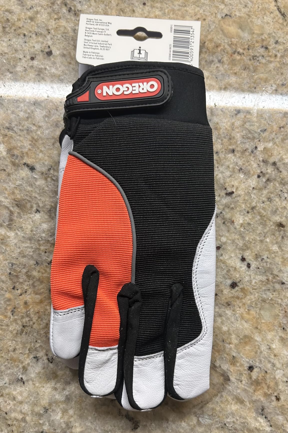 Oregon Protect Pro gants tronçonneuse cuir orange/noir taille XL