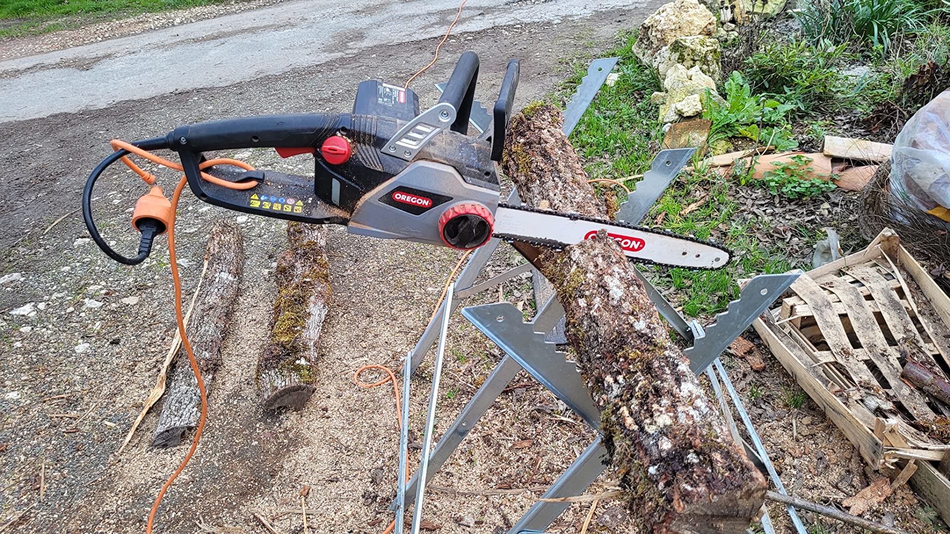 Oregon CS1400 tronçonneuse électrique 2400W guide 40 cm