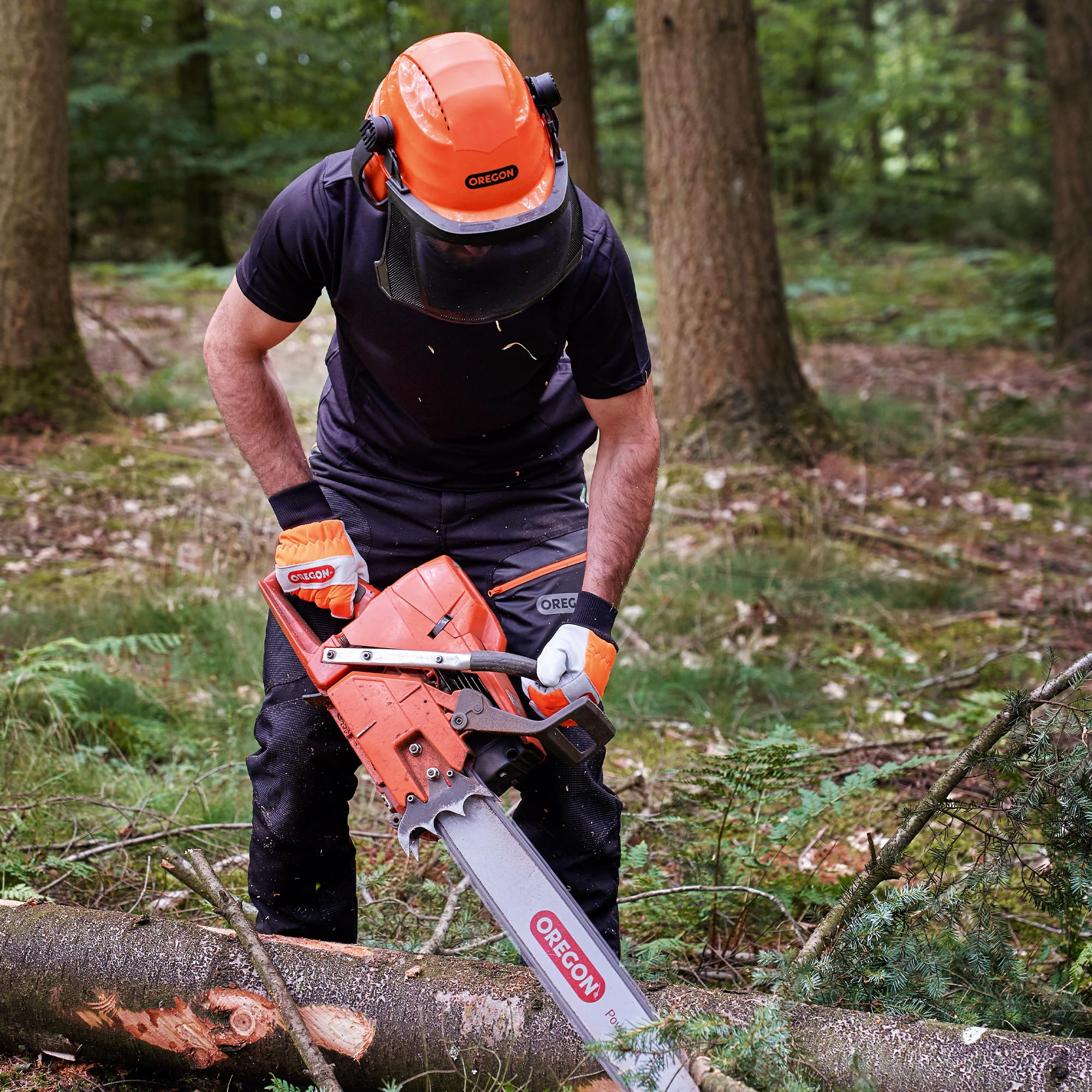 Oregon Yukon casque forestier tronçonneuse visière maille pré-assemblé