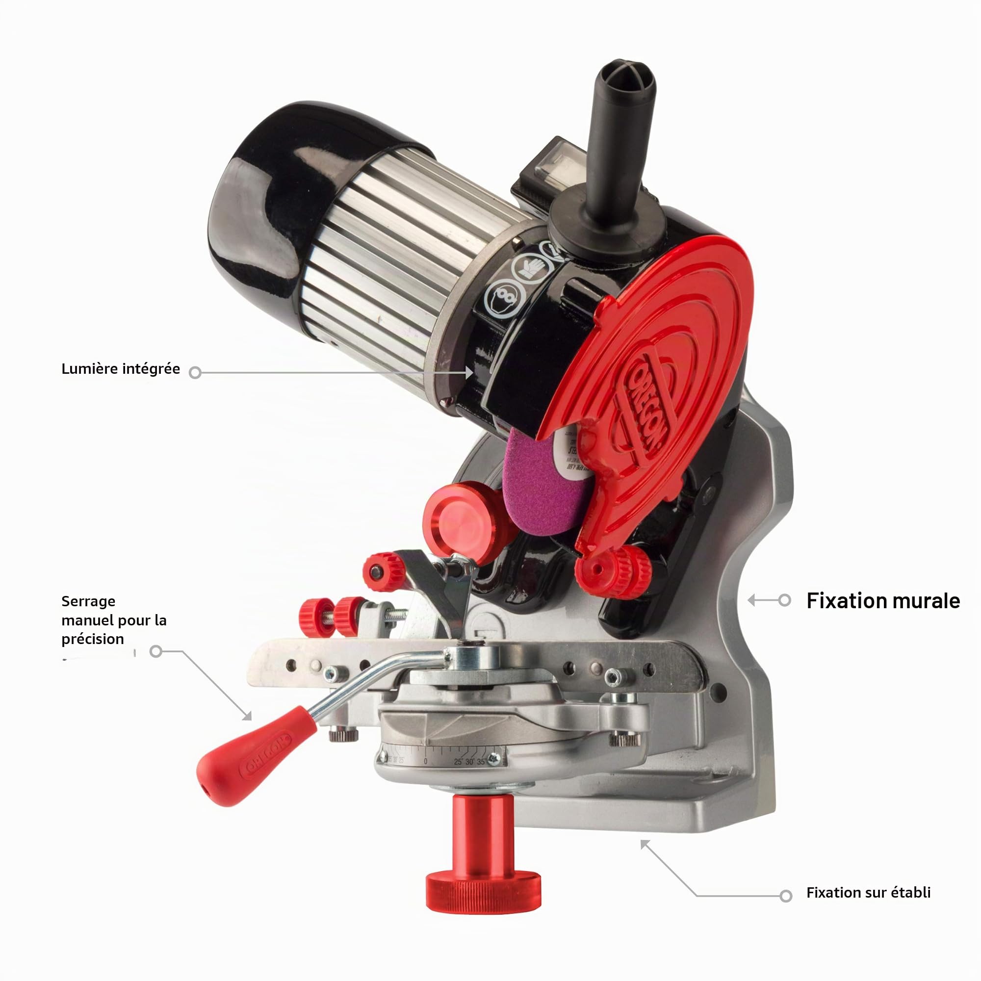 Oregon 310-230 affuteuse chaine tronconneuse 230V etabli