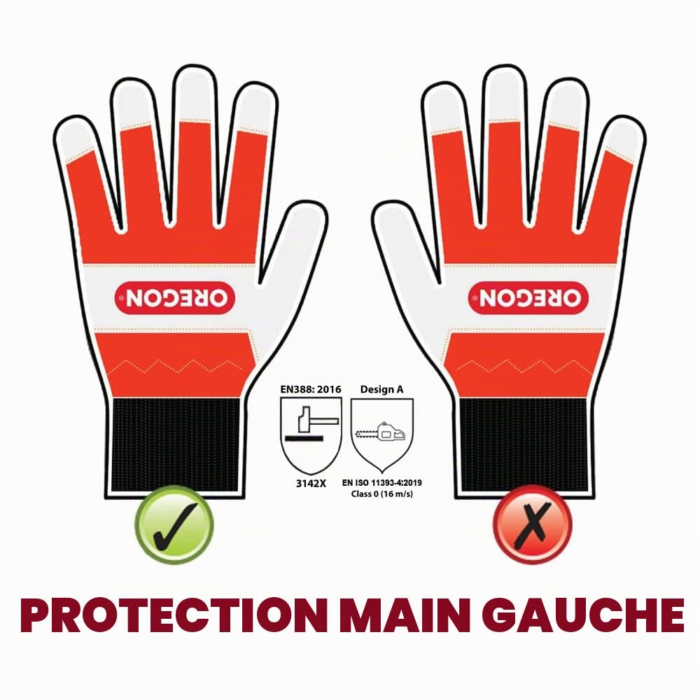 Oregon Yukon Gants cuir tronçonneuse taille M