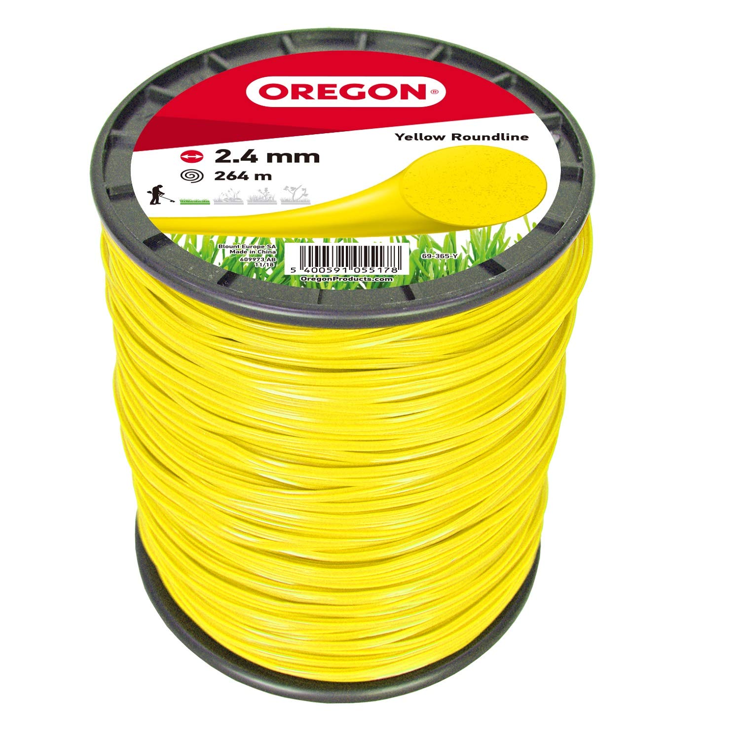 Oregon fil débroussailleuse rond jaune 4 mm x 32 m