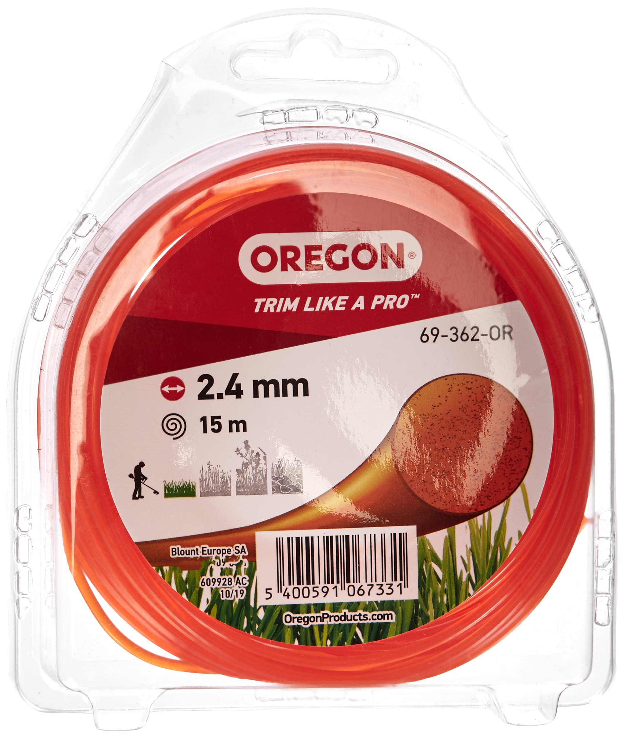 Oregon Fil débroussailleuse rond 2 mm x 127 m vert coupe-herbe