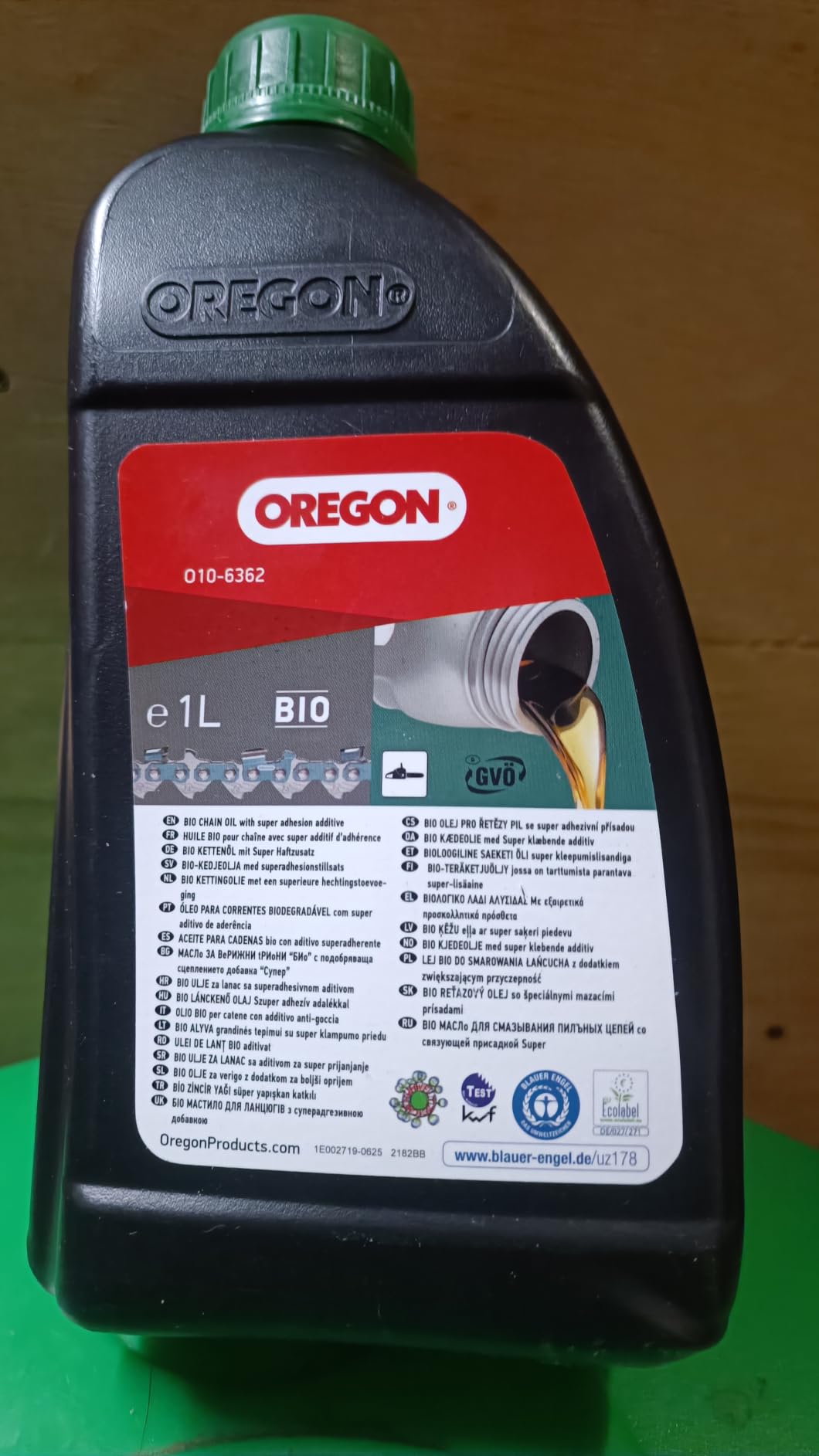 Oregon Huile bio chaîne tronçonneuse 1 L protection usure