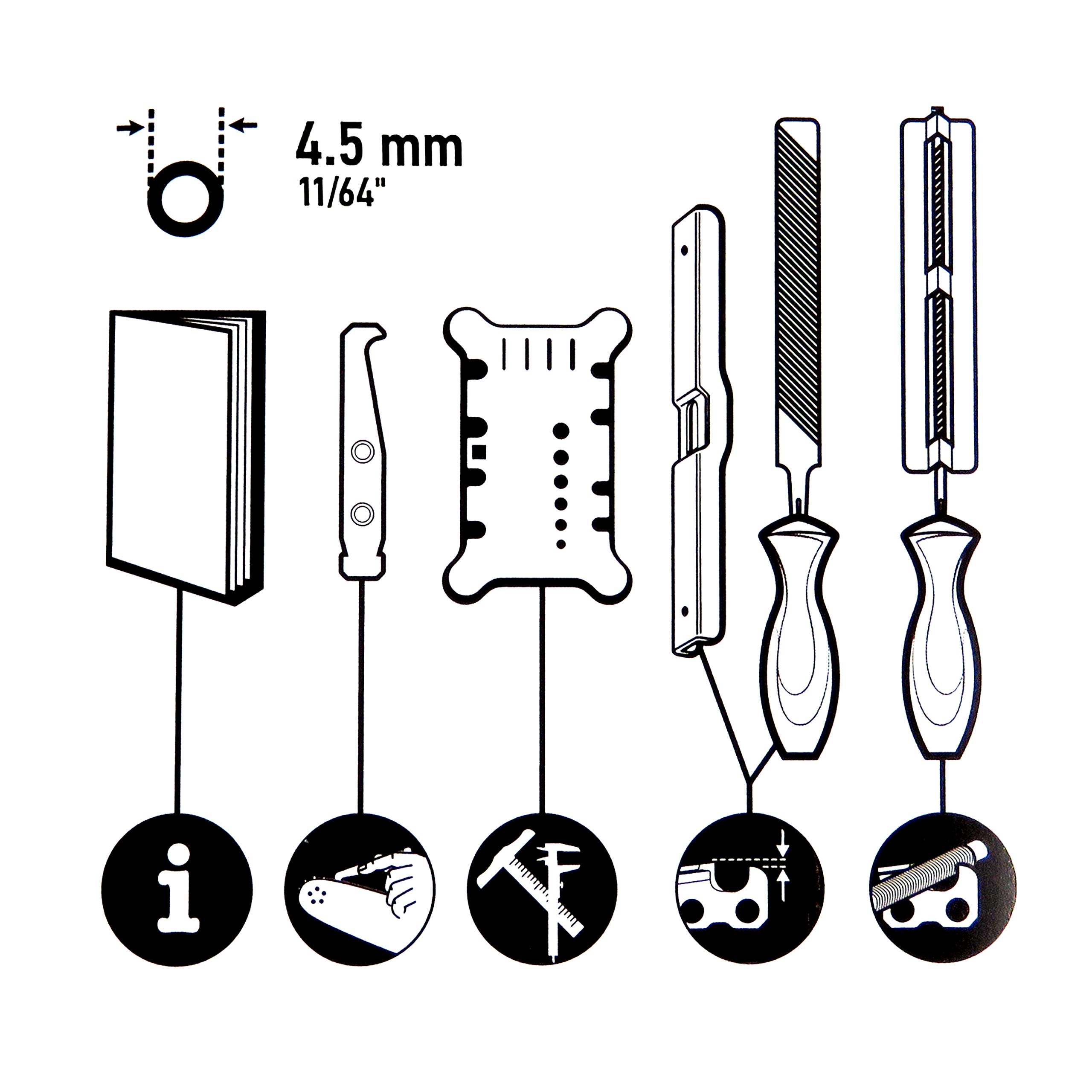 Oregon kit affûtage chaîne tronçonneuse 3/8" lime 4,5 mm