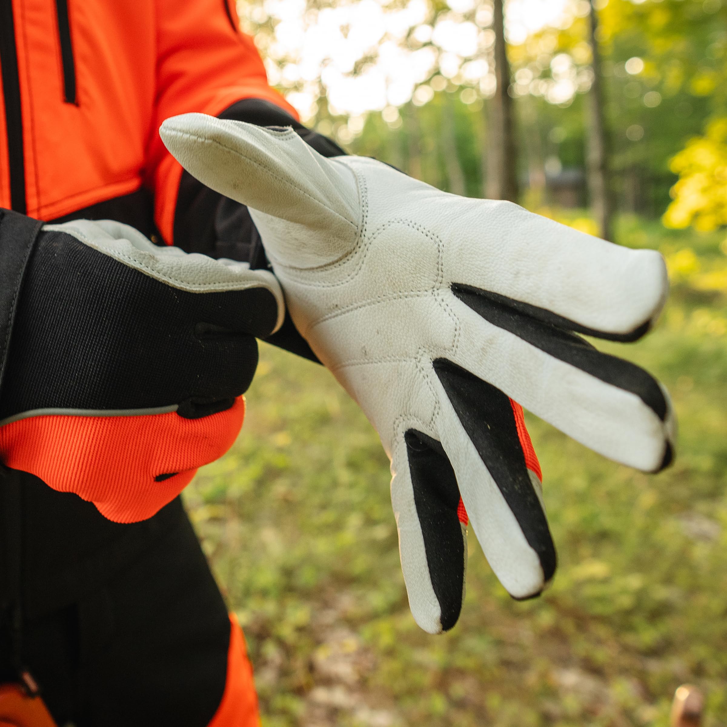 Oregon Protect Pro gants tronçonneuse cuir orange/noir taille XL