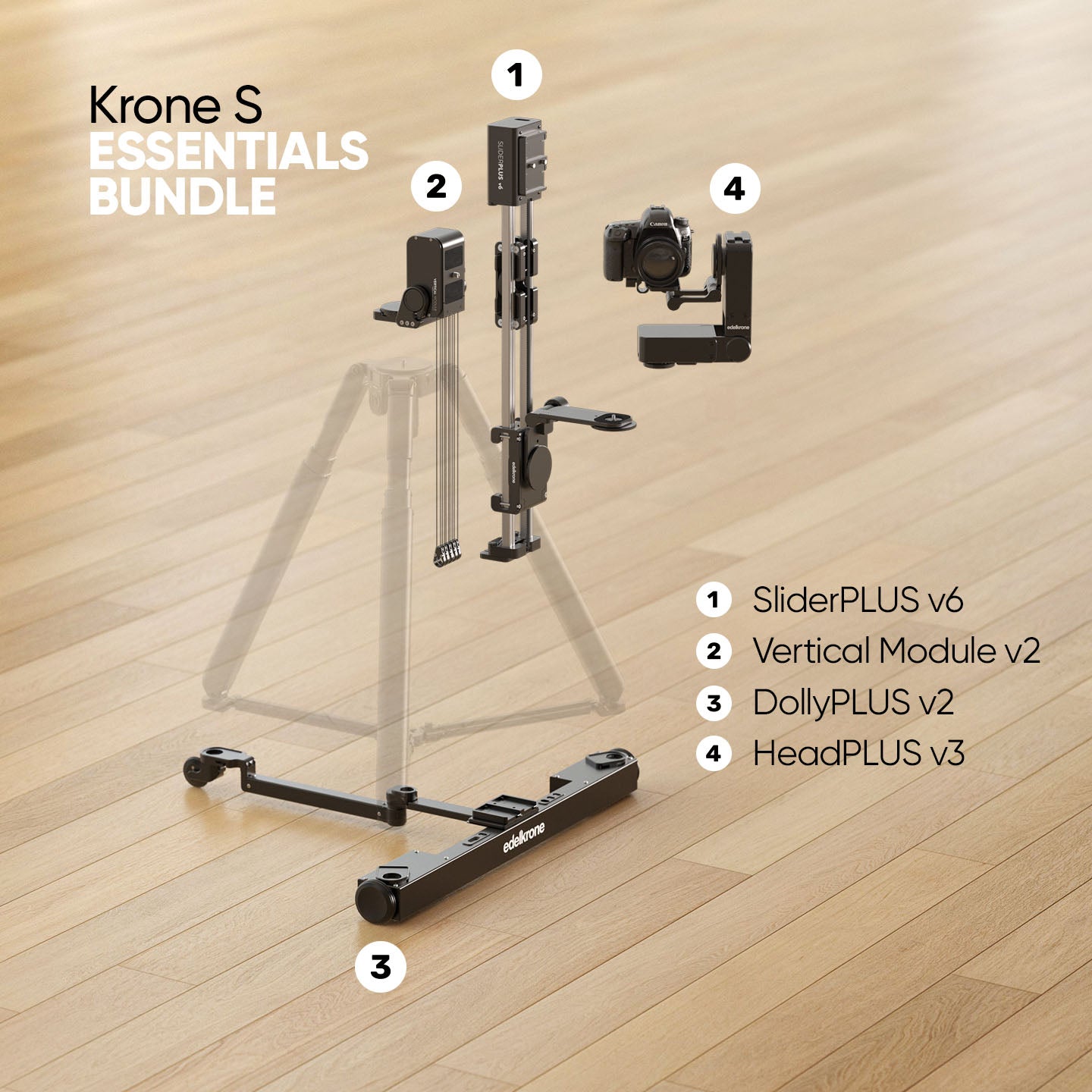 Edelkrone Krone S pack slider motorisé Essentials