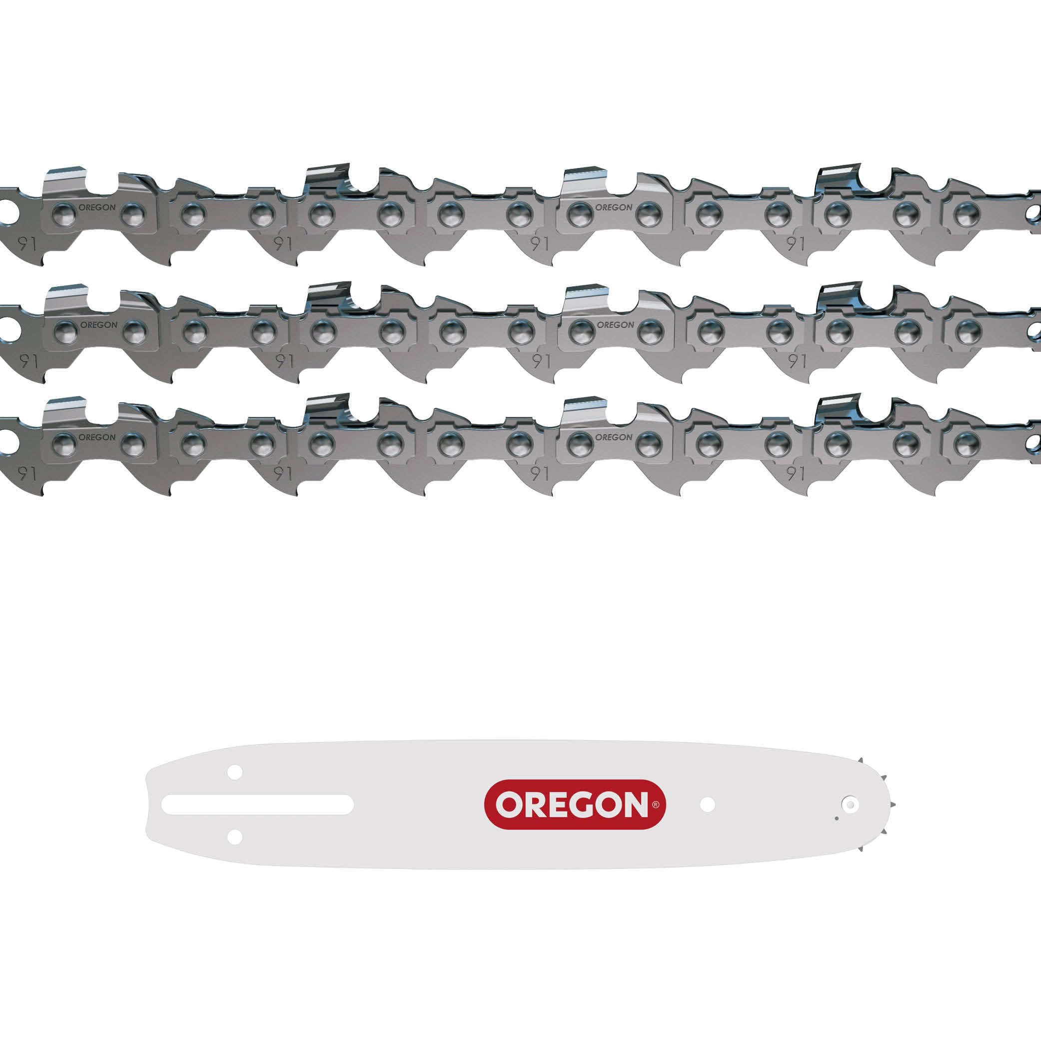 Oregon 91P040X3 chaîne tronçonneuse 25 cm lot de 3