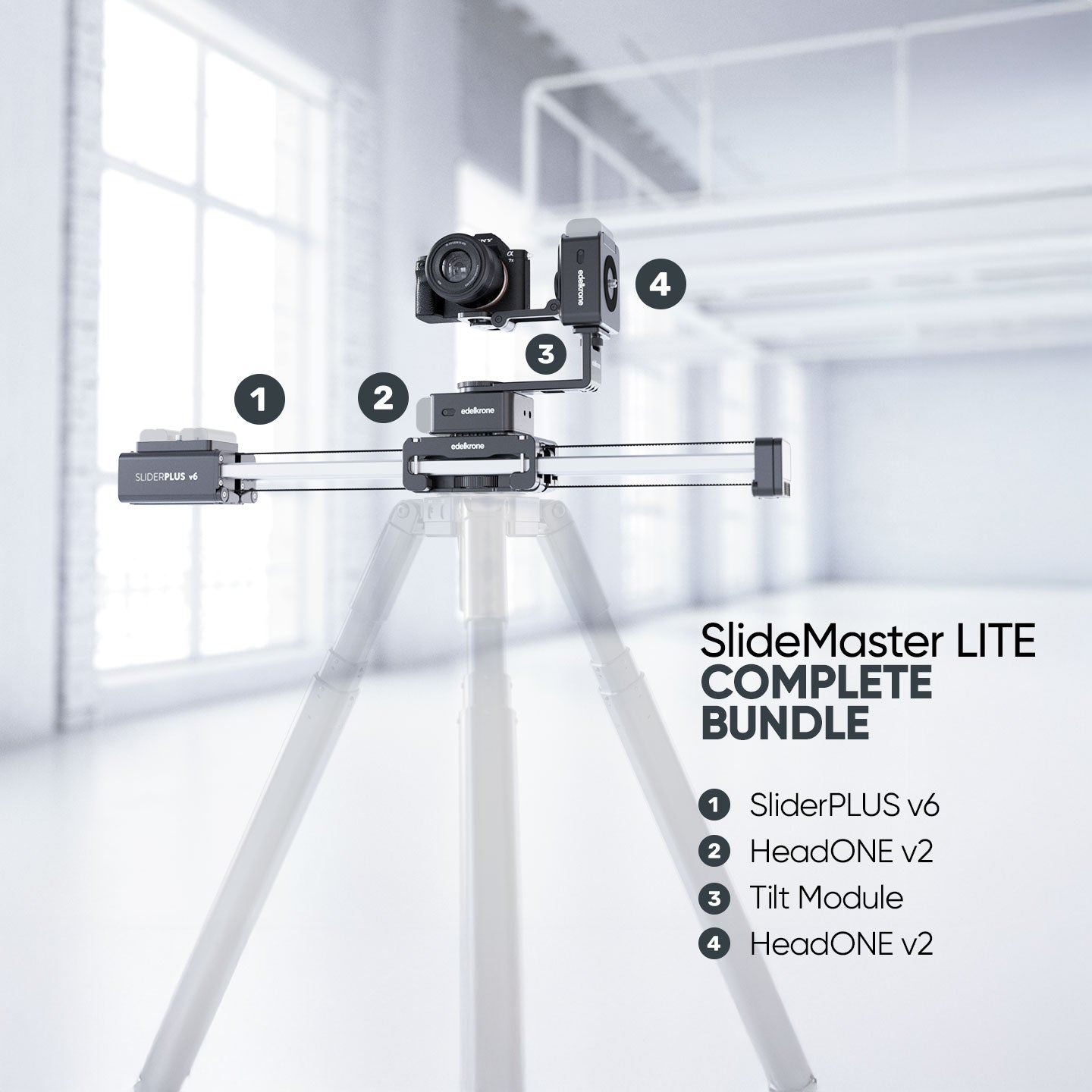 Edelkrone SlideMaster LITE pack slider 3 axes